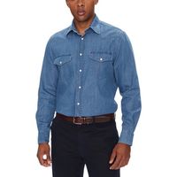 tommy hilfiger camisa manga larga lightweight denim we mw0mw39429 para hombre