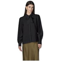 yas blusa yas noos pil ls bow shirt - black para mujer