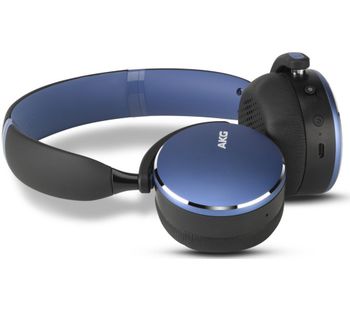 AKG Y500 Wireless Bluetooth Headphones - Blue, Blue