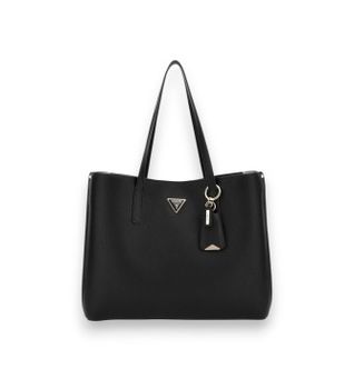 Guess para mujer. HWBG6974230 Bolso Shopper Meridian con logo negro (OSFA), Casual, Poliuretano