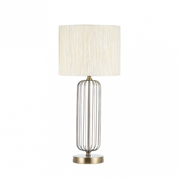 Sobremesa Mansonia E27 Cuero Beige