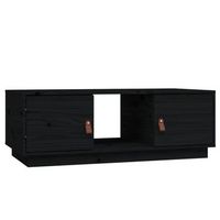 mesa de centromesa auxiliarmesa de cafe de madera maciza de pino negro 100x50x35 cm