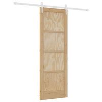 puerta corredera orkdal natural y blanco 735 x 211 cm vidaxl