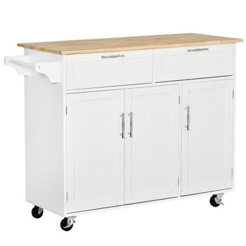 Isla de cocina 121x46x91 cm blanco