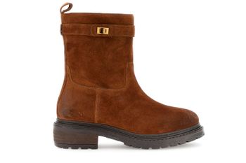botines de ante con cremallera caramel