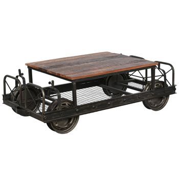 Mesa Centro Metal 147x48x76 Negro