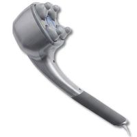pistola masaje 4 cabezales espalda hombros - bodylife powergun pro gris