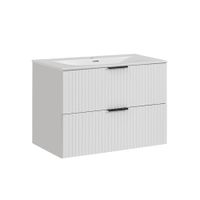 mueble lavabo encastrable individual tableros de melamina y mdf blanco