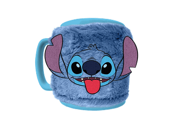 Taza - Sherwood Stitch Peluche, 440 ml, Cerámica, Tejido de Felpa con Cierre Velcro