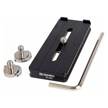 Zapata de montaje rápido Benro PL100 aluminio negro 1/4-20 100 mm x 38 mm