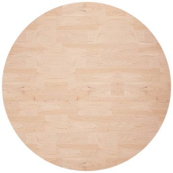 Superficie De Mesa | Tablero Escritorio Redonda Madera De Roble Sin Tratar Ø60x2,5cm