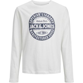 Jack & Jones Camiseta manga larga 12237416 JJEJEANS TEE LS O-NECK 23/24 NOOS JNR CLOUD DANCER para niño