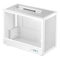 caja pc deepcool ch160 plus wh small form factor blanco micro atx mini-itx