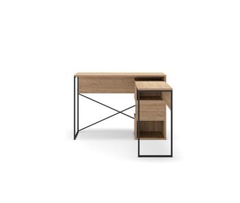 Mesa escritorio pleglable tiago color madera con patas de metal