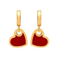 colgante para sistema de joyeria de oreja de plata 925 chapado en oro corazon