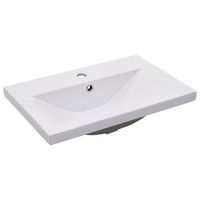 lavabo encastrado de ceramica blanco 61x395x185 cm vidaxl