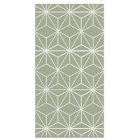 panorama alfombra vinilica lineas estrellas verde 80x200 cm