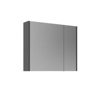 mueble de bano con espejo  - 79 x 16 x 66 cm - gris  antracita