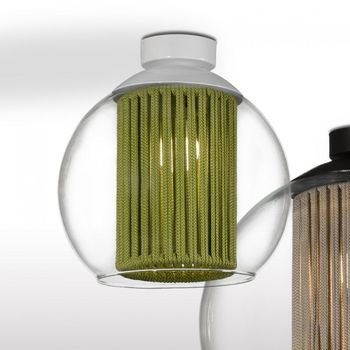 Plafón de techo bola cuerda verde 25