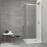 frontal de ducha  puerta corredera johnson 75 cm cristal serigrafiado sin lateral