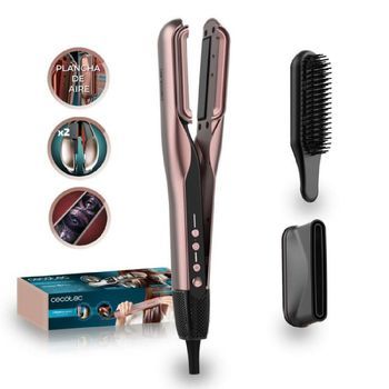 Plancha De Pelo Con Aire Con Doble Placa Calefactora Airlisse 2in1 Forcedry Duo Black. 1000w, 112000rpm, 3 Modos Cecotec