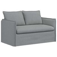 sofa gris claro 136 x 82 x 85 cm tela vidaxl
