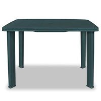mesa de jardin  mesa de exterior de plastico verde 101x68x72 cm