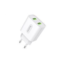 cargador de pared accetel ac320w dual usb 24a 12w compacto