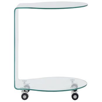 Mesa De Centro，mesa Auxiliar，mesa De Café De Vidrio Templado 45x40x58 Cm