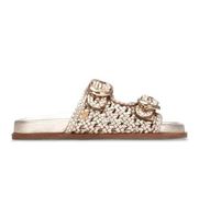 carmela para mujer 16305803-oro sandalias de piel 163058 dorado 38 plano hebilla casual
