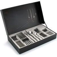 juego de cubiertos en acero inoxidable 24 piezas trento 6 cucharas 6 tenedores 6 cuchillos 6 cucharas de postre