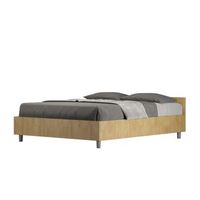 cama doble sin somier 140x200 roble natural nuamo
