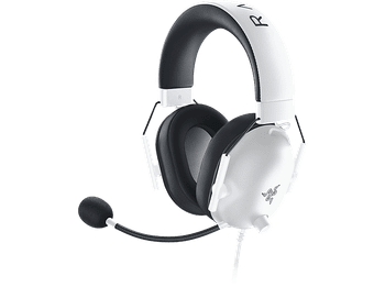 Auriculares gaming - Razer BlackShark V2 X, Circumaurales, Cable, Cancelación de Ruido Pasiva, Sonido envolvente 7.1, White Edition