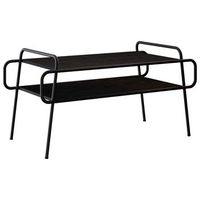 mesa de centro 100x50x51 cm acero - negro