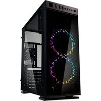 inspire rgb atx mid-tower pc case - black black