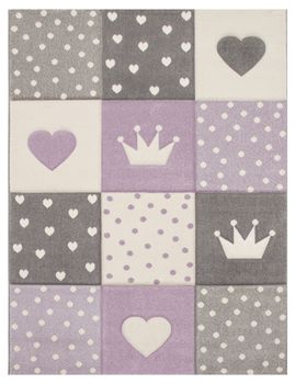 Alfombra infantil Kosmos violeta 120 cm redondo