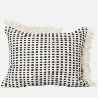 ferm living way outdoor 70cm x 50cm cushion - whiteblack