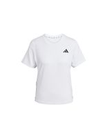 camiseta de fitness adidas we 3 bandas crew mujer blanconegro