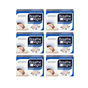Breathe Right Nasal Strips Original Small/Medium - 30 Strips - 6 Pack