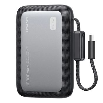 USAMS CD284 PB102 22.5W 37Wh 10000mAh Batería externa semisólida con pantalla digital Fuente de alimentación externa con