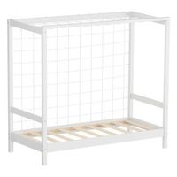 cama infantil 70x140 cm con porteria de futbol madera de pino blanca