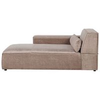 chaise longue moderna tapizado de tela marron derecho hellnar