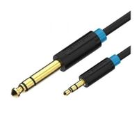 cable vention babbf jack 65mm macho a jack 35mm macho 1m negro cobre estanado