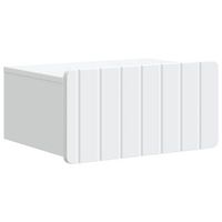 mesita de noche de pared - mueble para dormitorio - madera de ingenieria 49x345x24cm