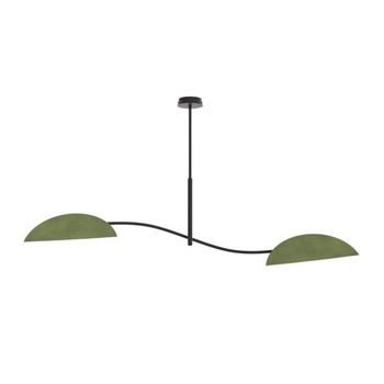 Lámpara de techo norgi verde (2 luces)