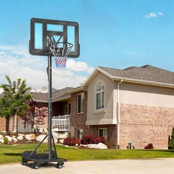 Canasta De Baloncesto Sportnow, Acero Plástico, 120x110x230-305 Cm