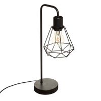 factory cuadros lampara de mesa bonn de metal negro 46cm - diseno moderno