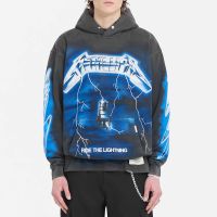represent x metallica ride the lightning cotton-jersey hoodie - s