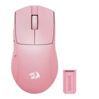 raton redragon m916p-pro-4k inalambrico 26000 dpi rosa ultraligero 5 botones