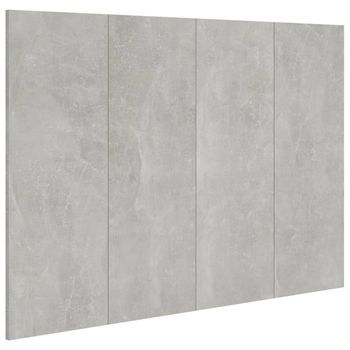Cabecero De Cama | Panel De Cabecera Madera Contrachapada Gris 120x1,5x80 Cm